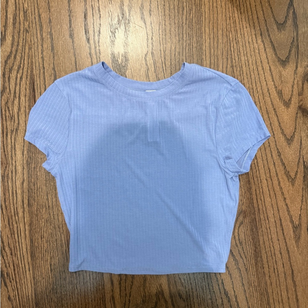 ALO Yoga Light Blue Crop Top